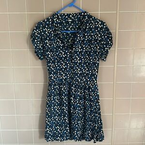 Short Sleeve Abstract Print Dress 💙